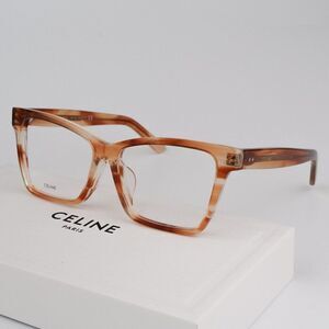 NEW Celine CL50023F 056 Flamed Orange Havana Butterfly Women Eyeglasses